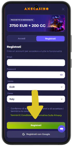 Casinò che pagano subito reg form